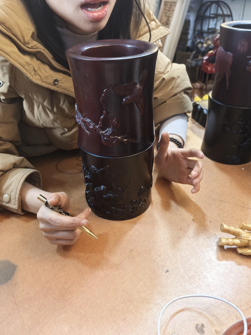 东非酸枝整木雕刻工艺品摆件桌面收纳礼品