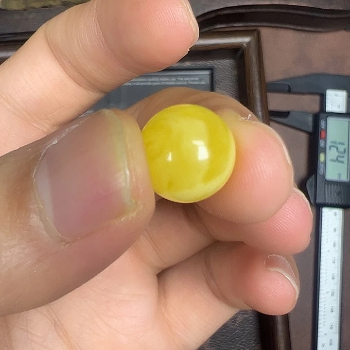 琥珀未镶嵌裸石蜜蜡圆珠单珠配饰