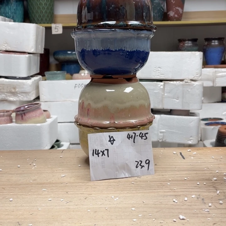 紫砂花盆多肉陶土花盆微瑕45