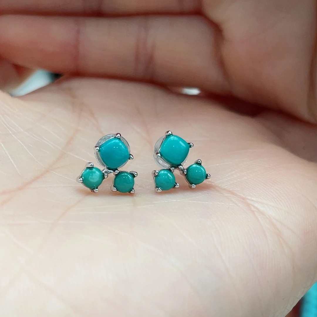 绿松石颈饰银S925镶嵌