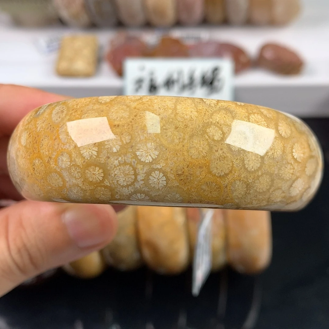 【闪购商品】硅化珊瑚（珊瑚玉）手镯未镶嵌（6号）捡漏57.6圈！