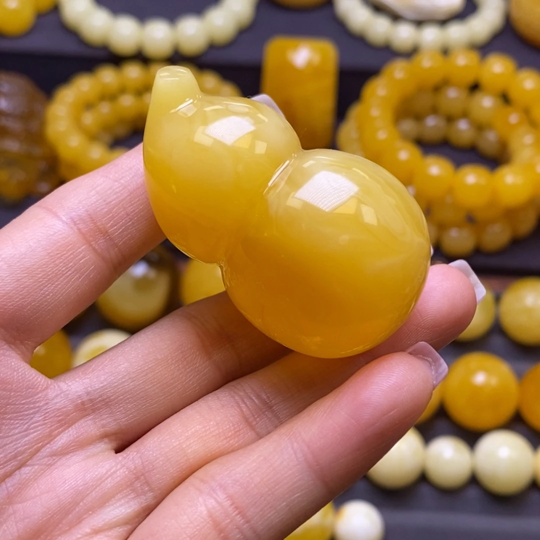 琥珀未镶嵌裸石葫芦