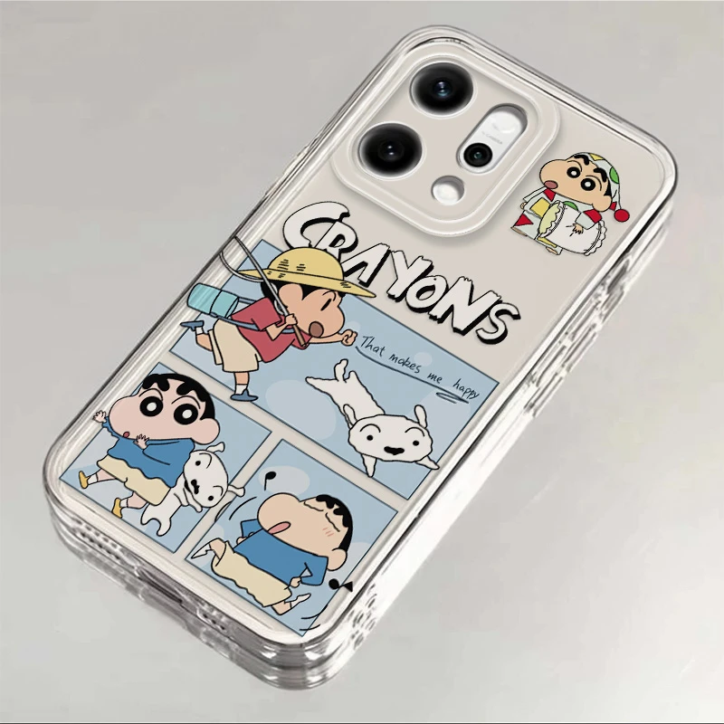 oppoReno14适用手机壳蜡笔小新秋游卡通透明全包软硅胶防摔保护