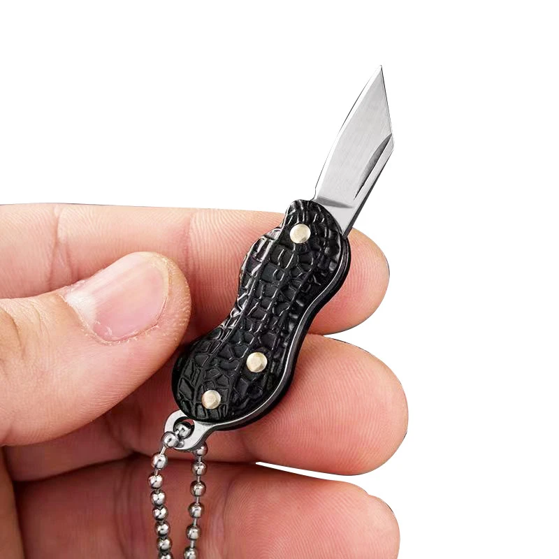 项链编织花生编织小刀配件饰品挂件迷你刀钥匙扣高颜值户外刀吊坠