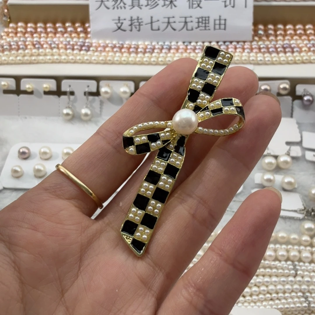 合金淡水珍珠发夹