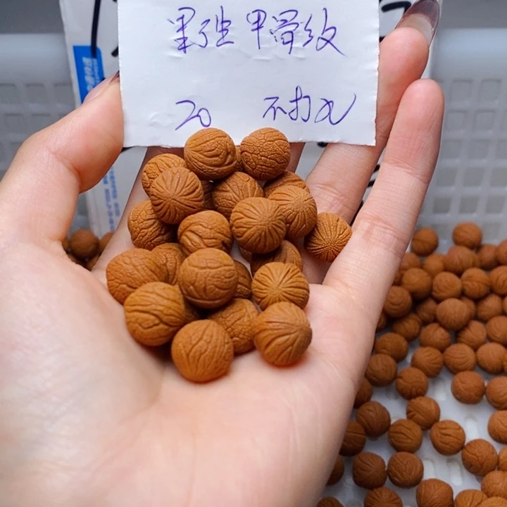 手串桃核12mm左右野生甲骨纹20颗(不打孔)