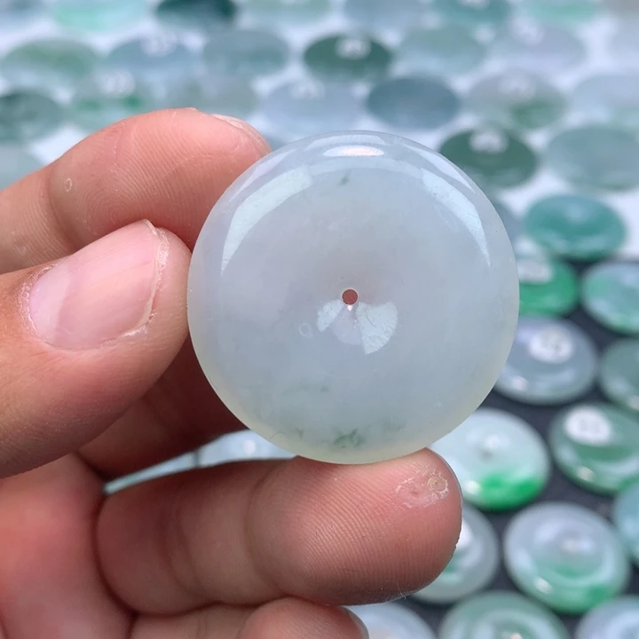 翡翠未镶嵌颈饰缅甸天然A货翡翠34.2-5.8