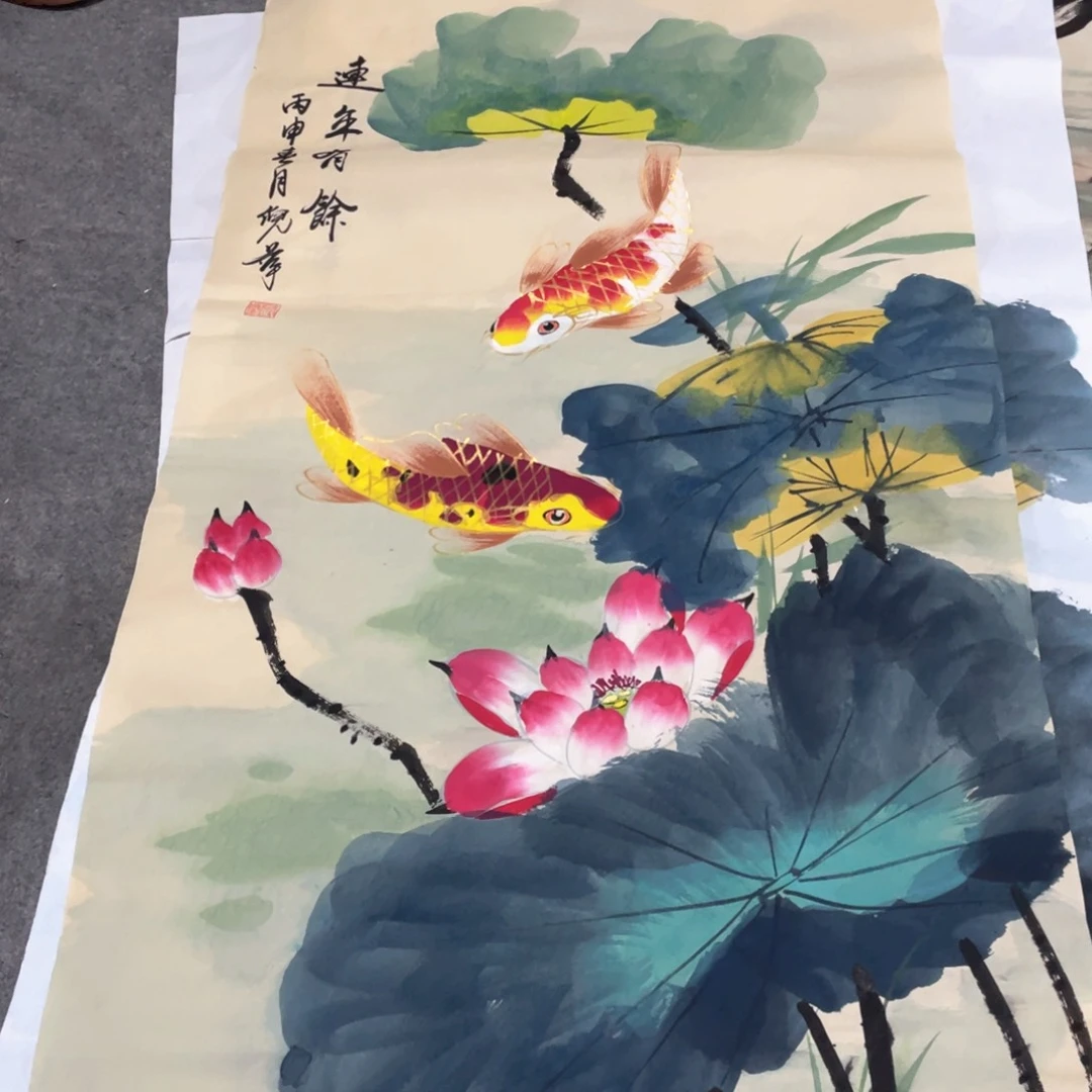 国画国画作者画心一张