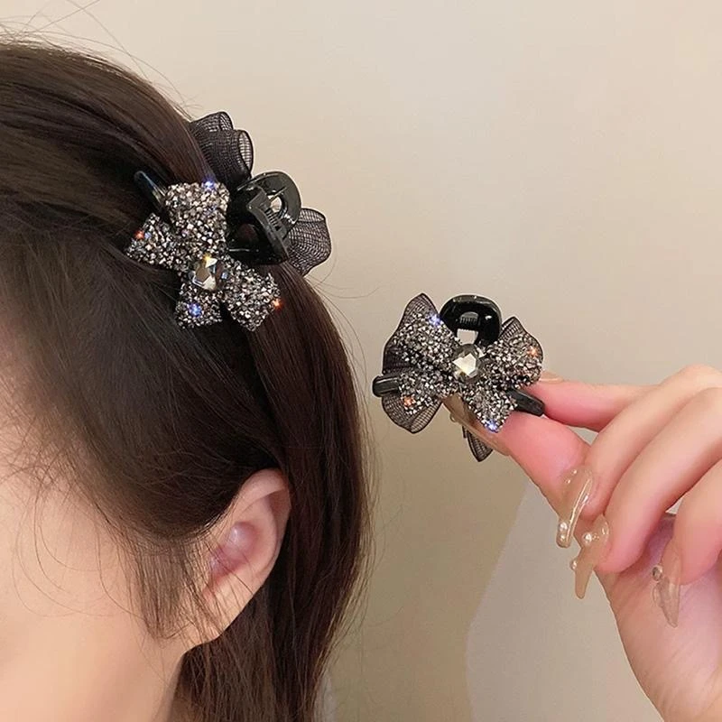 A两个装新款AB面小号蝴蝶结抓夹网红优雅刘海夹女1031+1031