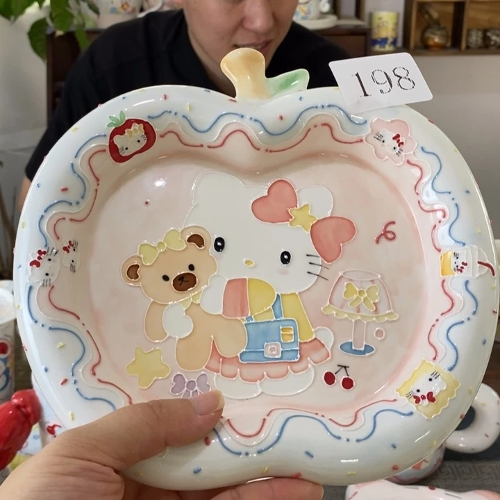 青****瓷片景德镇釉下彩手绘