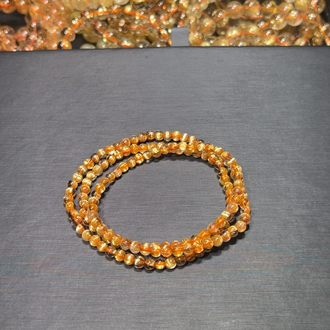 误***花未镶嵌手链水晶金钛晶