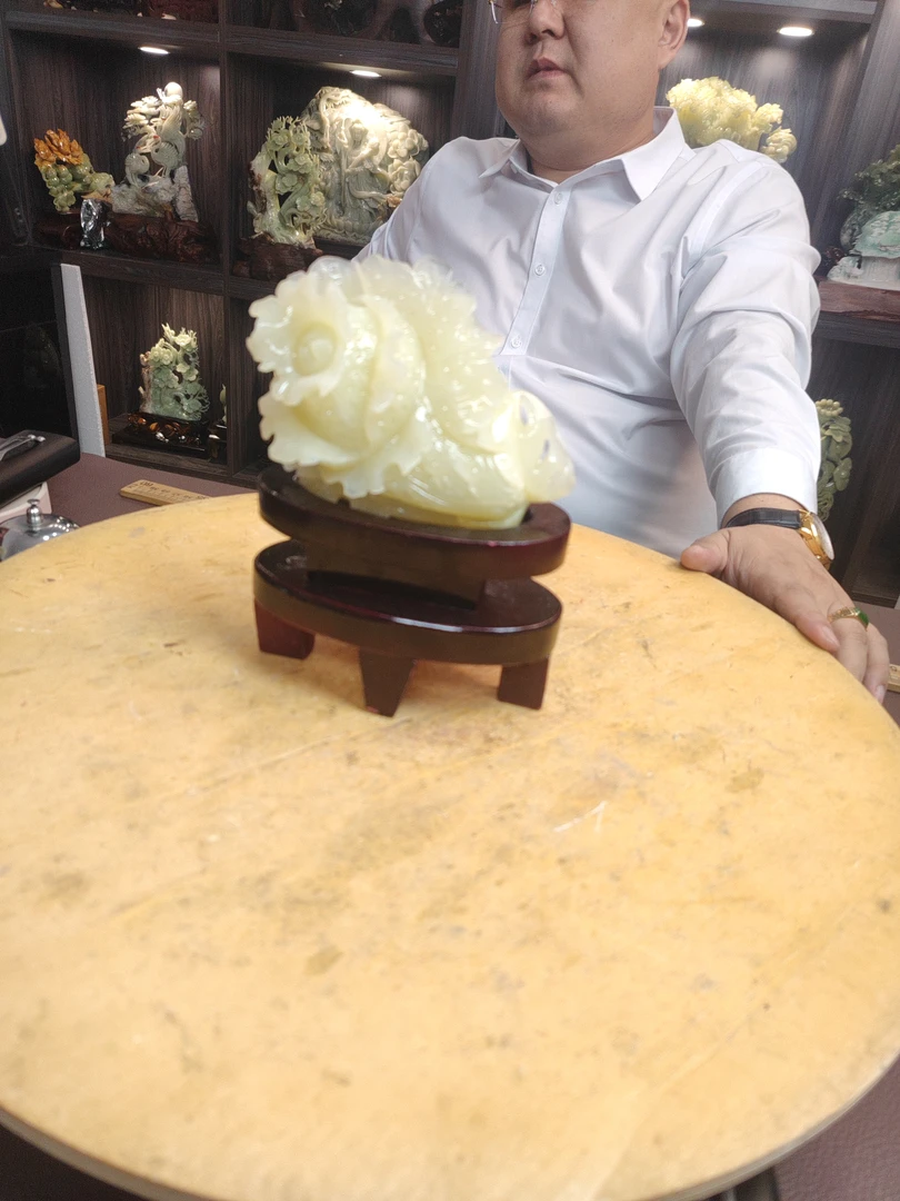 白绿相间百菜摆件原创创意作品居家办公摆放