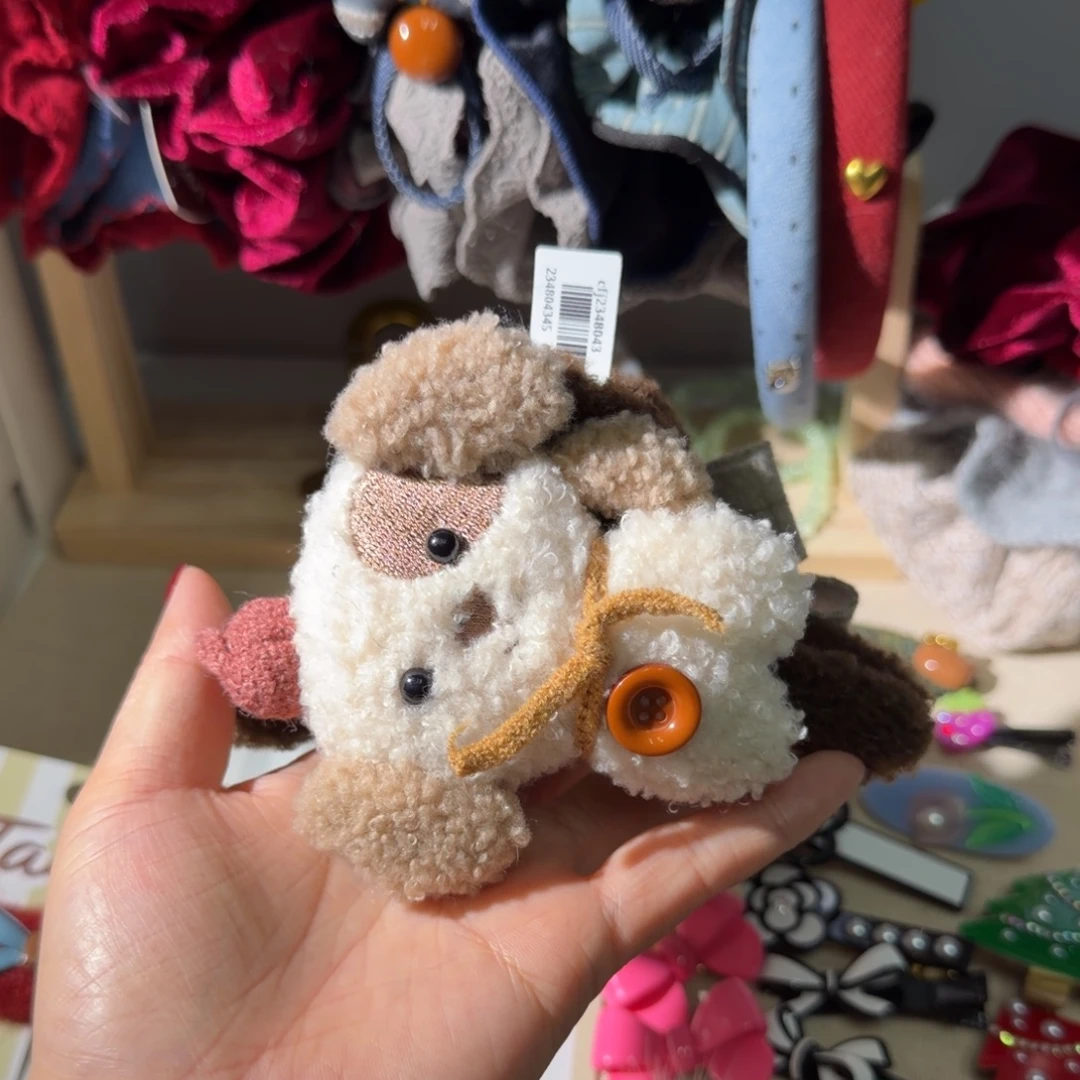 花***国布艺非金属小狗抓夹