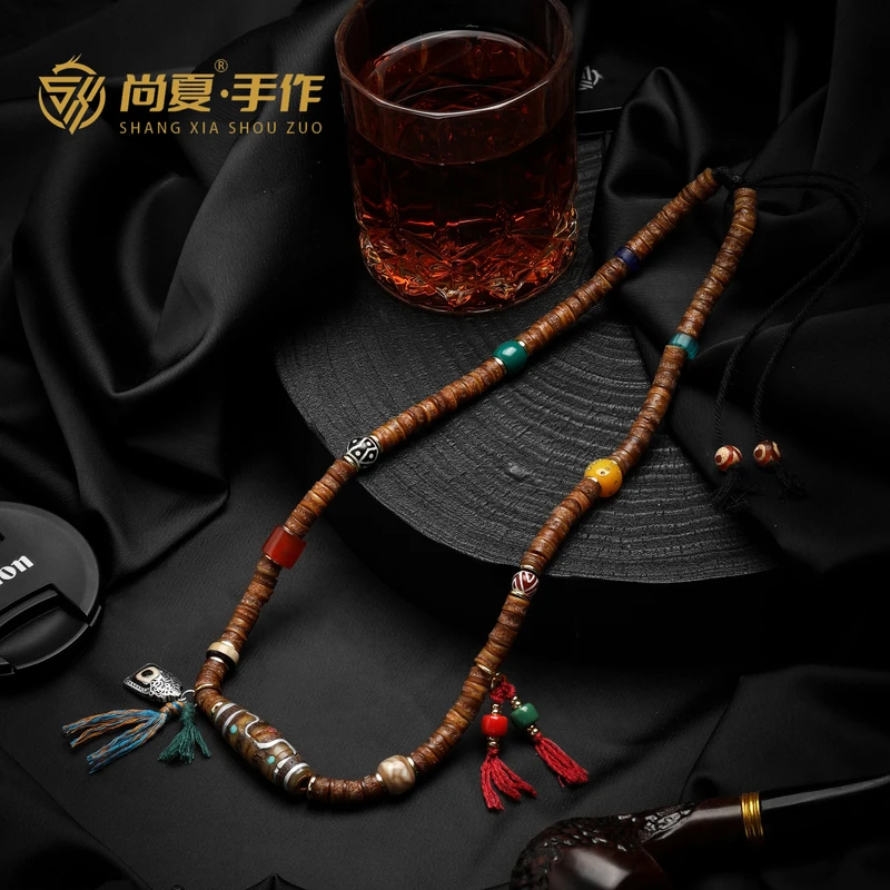 尚夏【古系列】7MM藏系老牛骨嘎108满配设计款长串