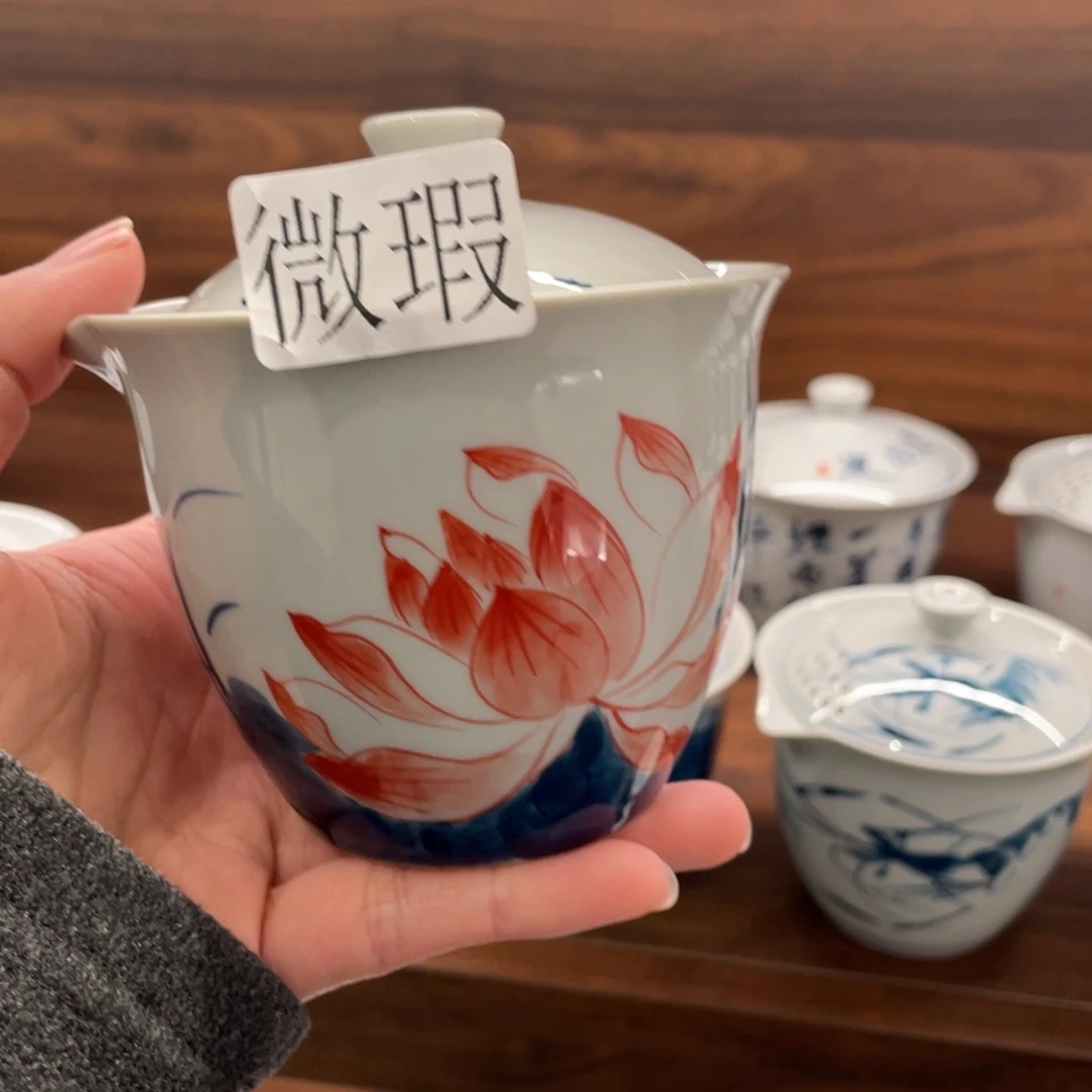 微瑕釉下彩纯手绘