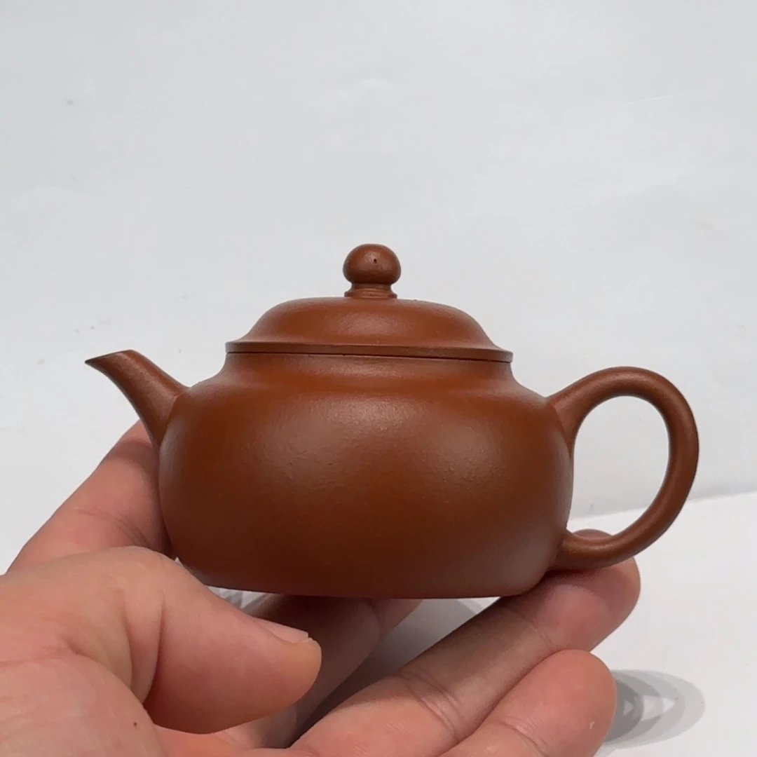 茶壶紫砂敦式壶朱泥