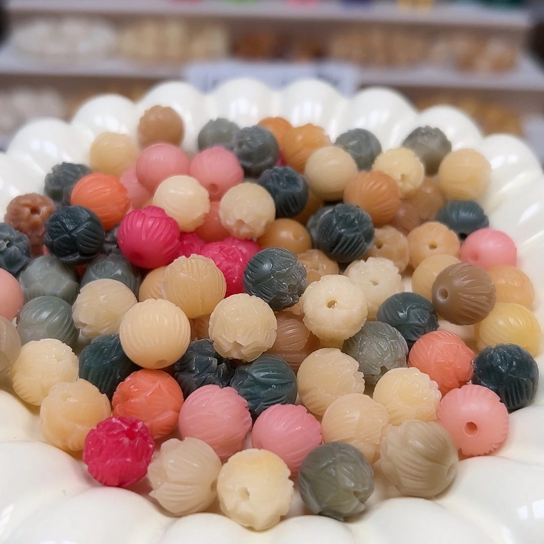 菩提根/象牙果手串卡12多宝步步生莲30颗