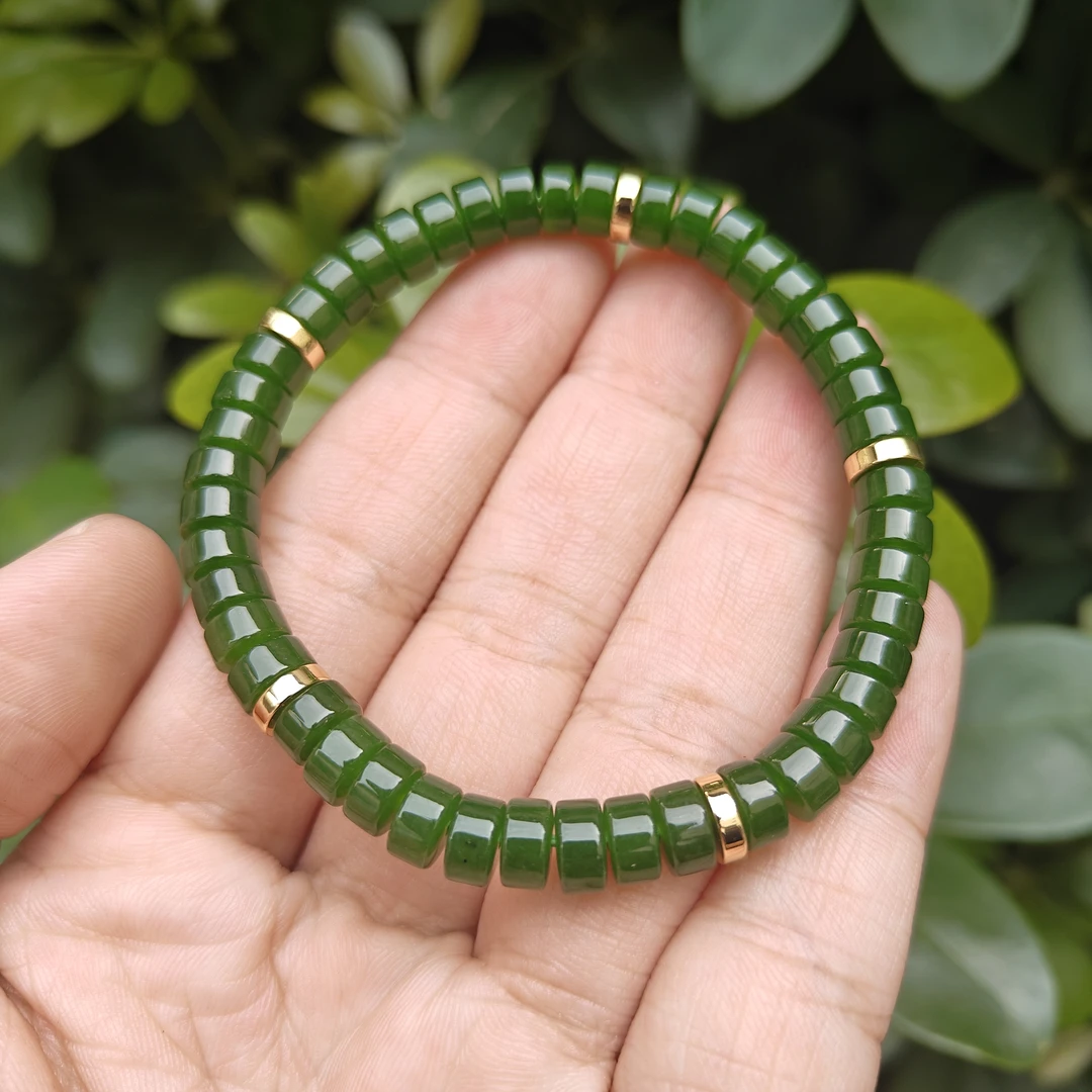 【精品】A780 菠菜药片珠8mm手串百搭