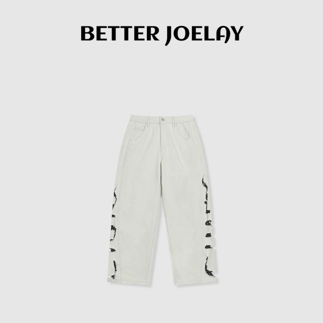 BETTERJOELAY -【世界大王】百搭时尚潮流休闲风直筒牛仔裤JG9553