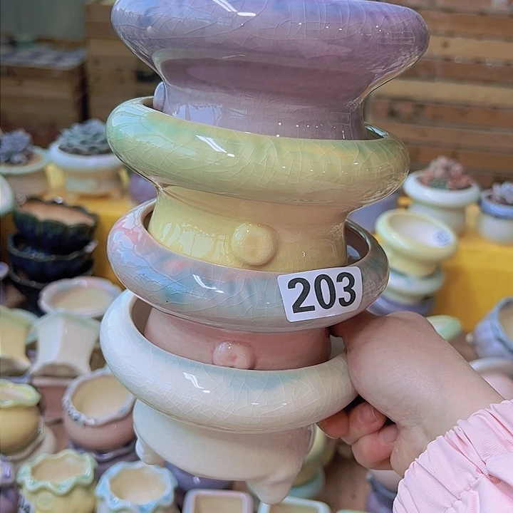 红陶陶瓷花盆当场满12包邮