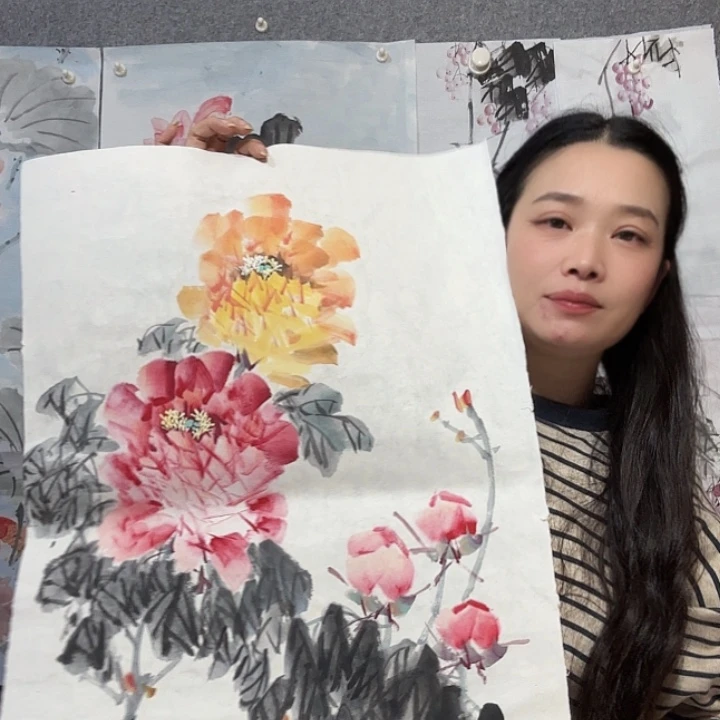 m****纯手工手绘作品国画艺术