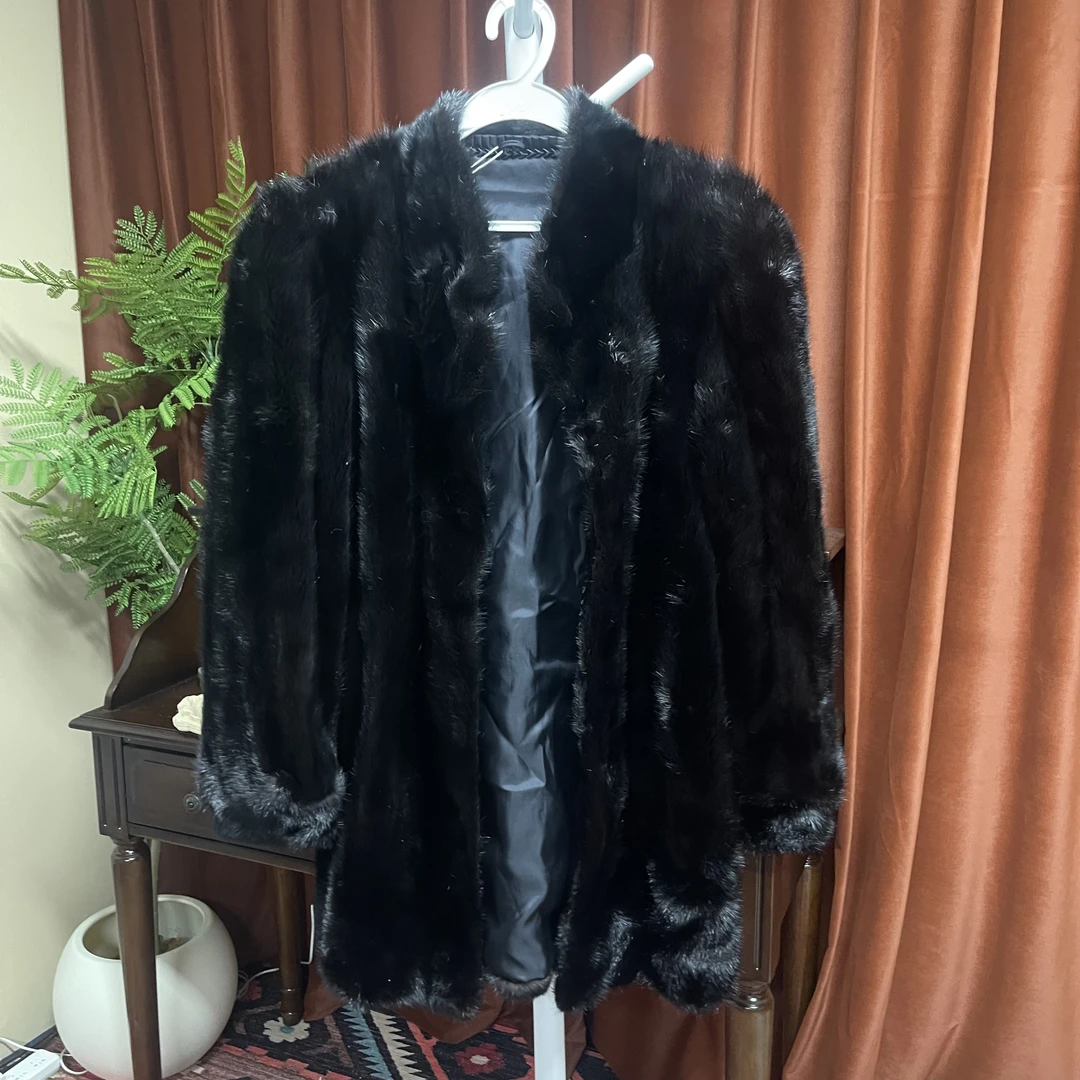 90新  【六六中古】孤品复古貂毛外套th5341