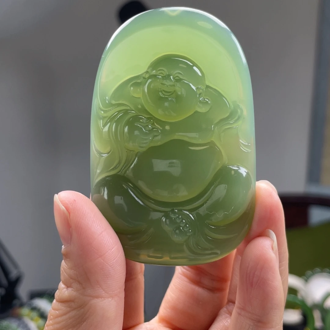 和田玉（碧玉）未镶嵌吊坠(不含链)