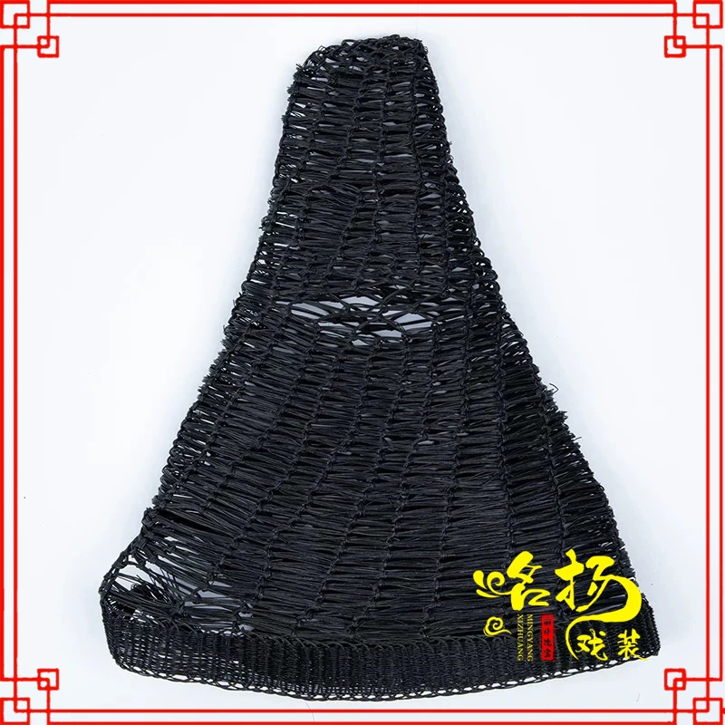 戏曲花脸鬃帽马尾透风巾京剧李逵帽戏曲软帽盔头三岔口时迁高风巾