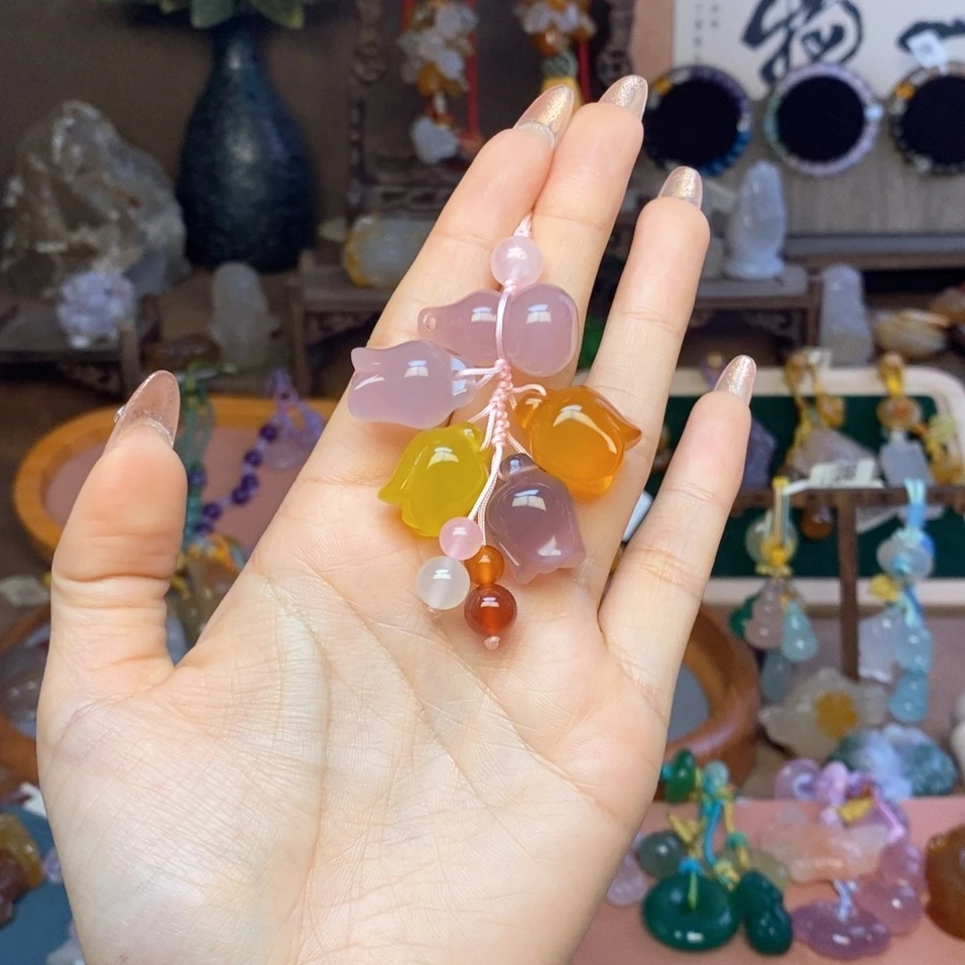 玛瑙/玉髓未镶嵌车挂挂件