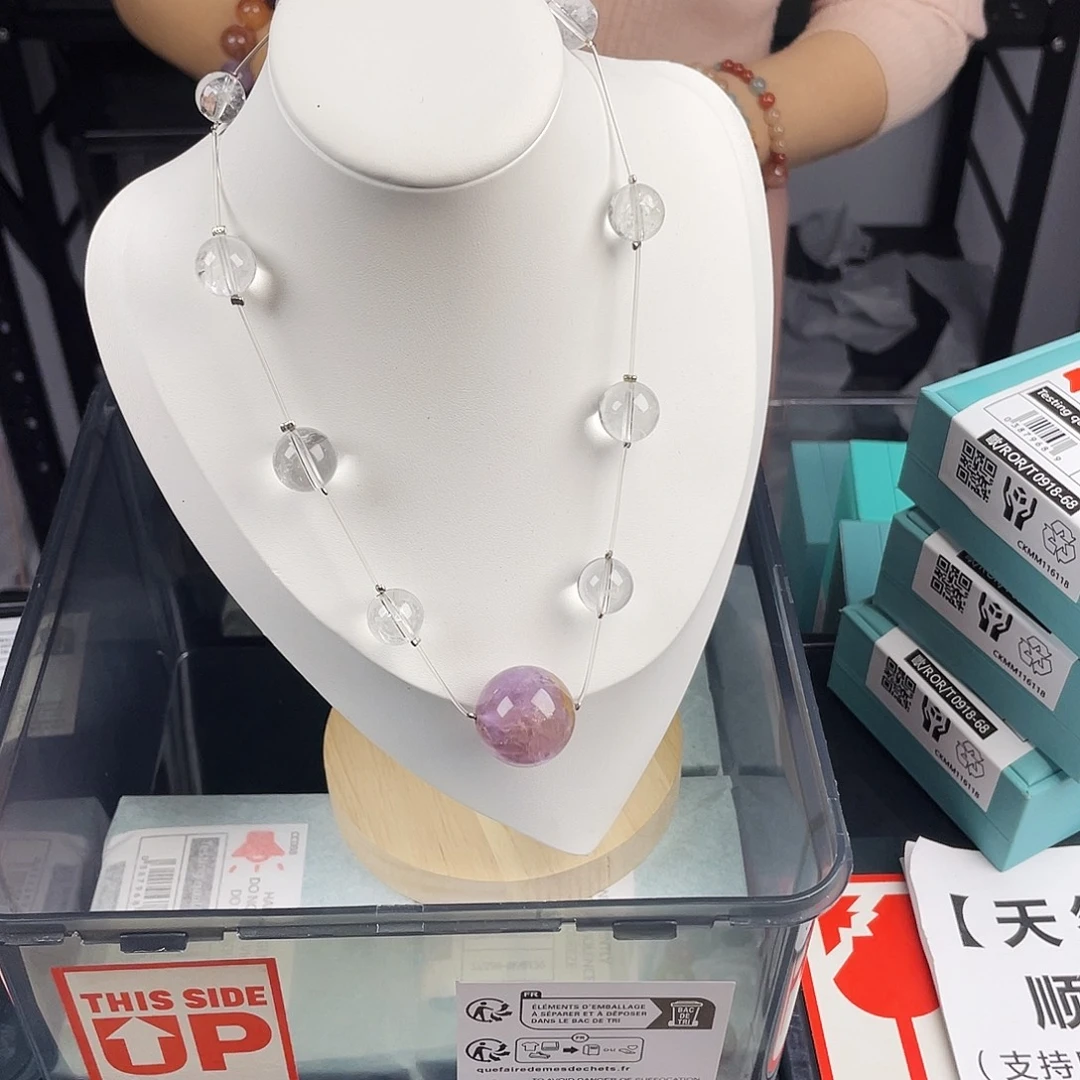 银S925镀金镶嵌水晶手串