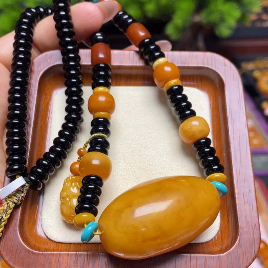 蜜蜡颈饰未镶嵌项链