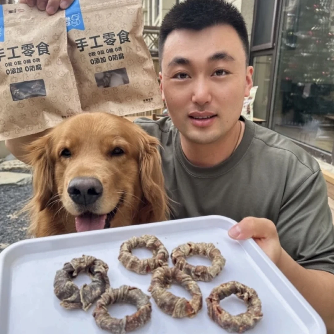狗零食迷你红薯圈魏宝娟手工宠物零食鸡肉鸭肉红薯磨牙圈无添加剂