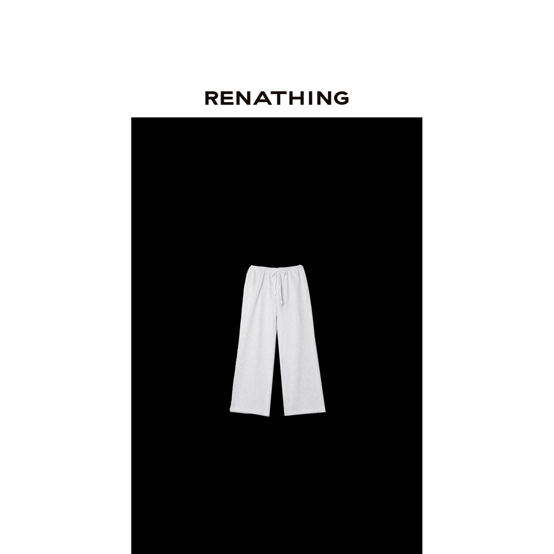 【RENATHING】慵懒风抽绳系带休闲裤