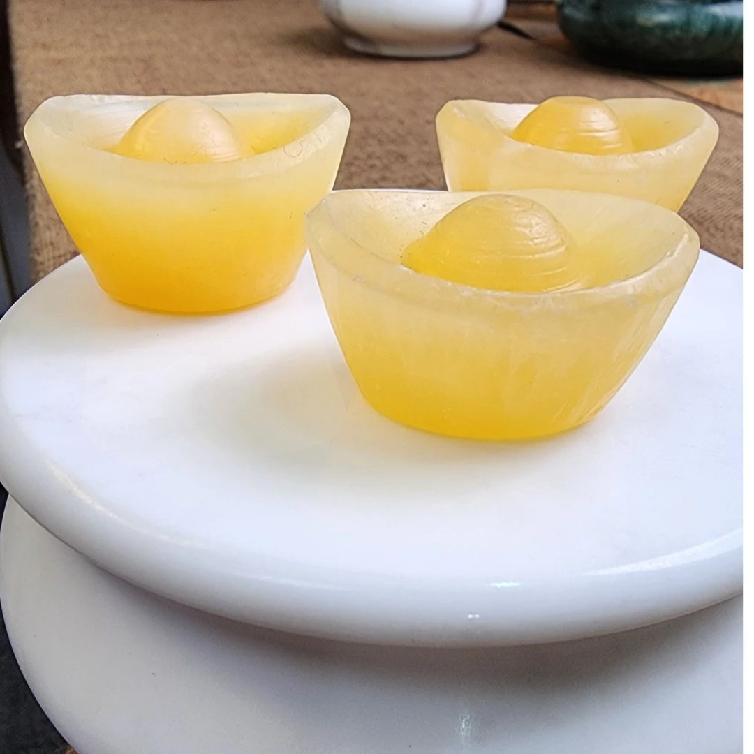 大理石底座元宝摆件家用