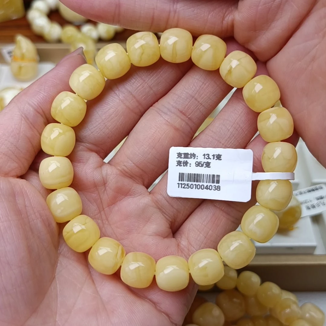 未镶嵌蜜蜡手串10+精工老型   17.5手围