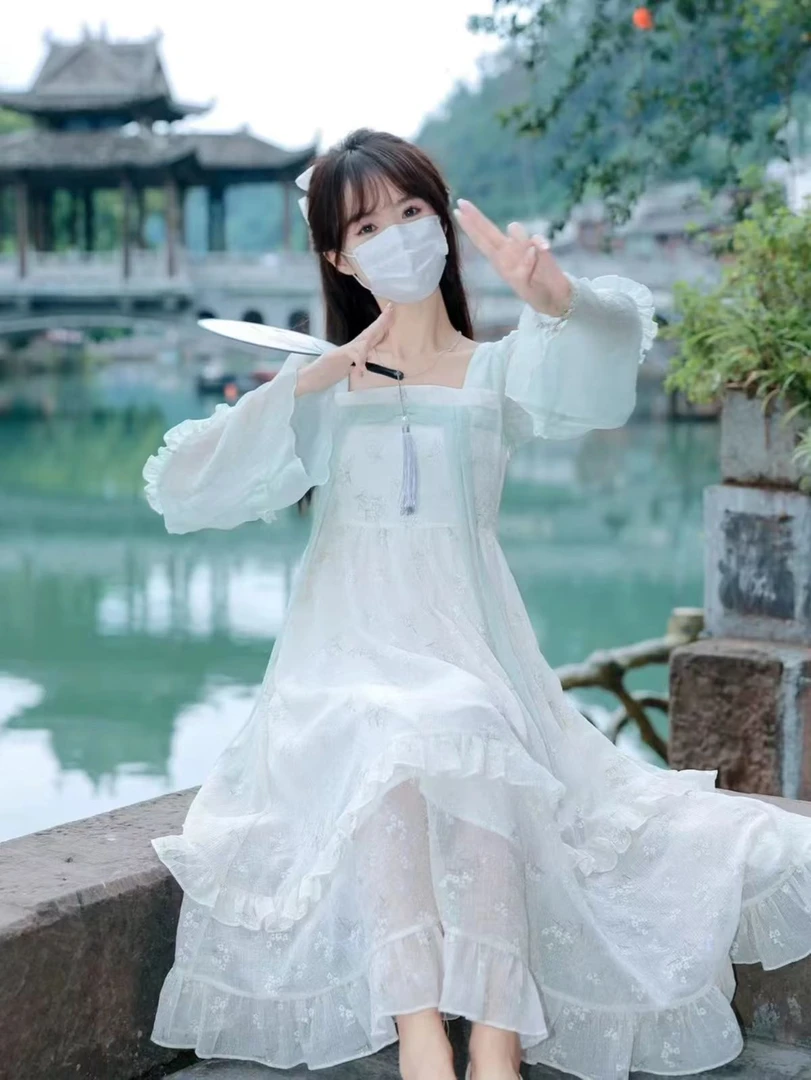 气质显瘦仙女裙中国风汉元素仙气