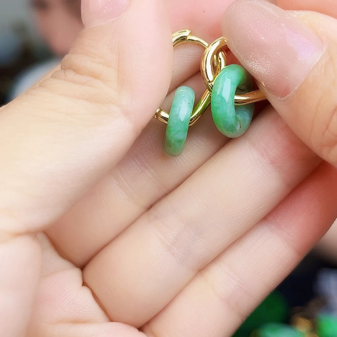 翡翠银S925镶嵌颈饰耳饰