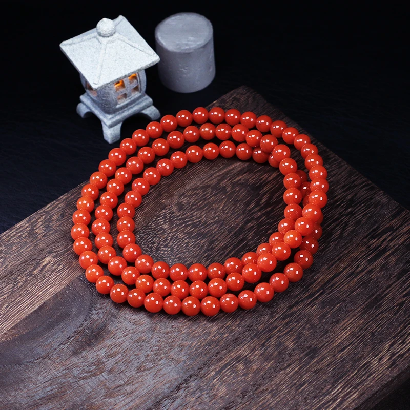 泼天富贵丨滴水洞杨柳南红多圈手链NH40-多样性发其一