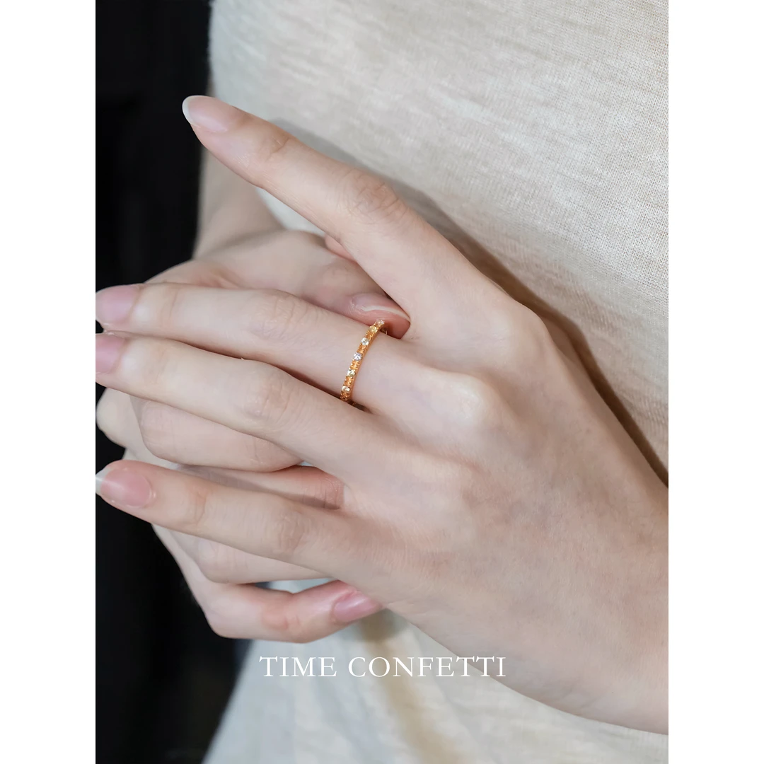 925银戒指 镀K金【高货系列】气质百搭精致简约戒指TC 11025