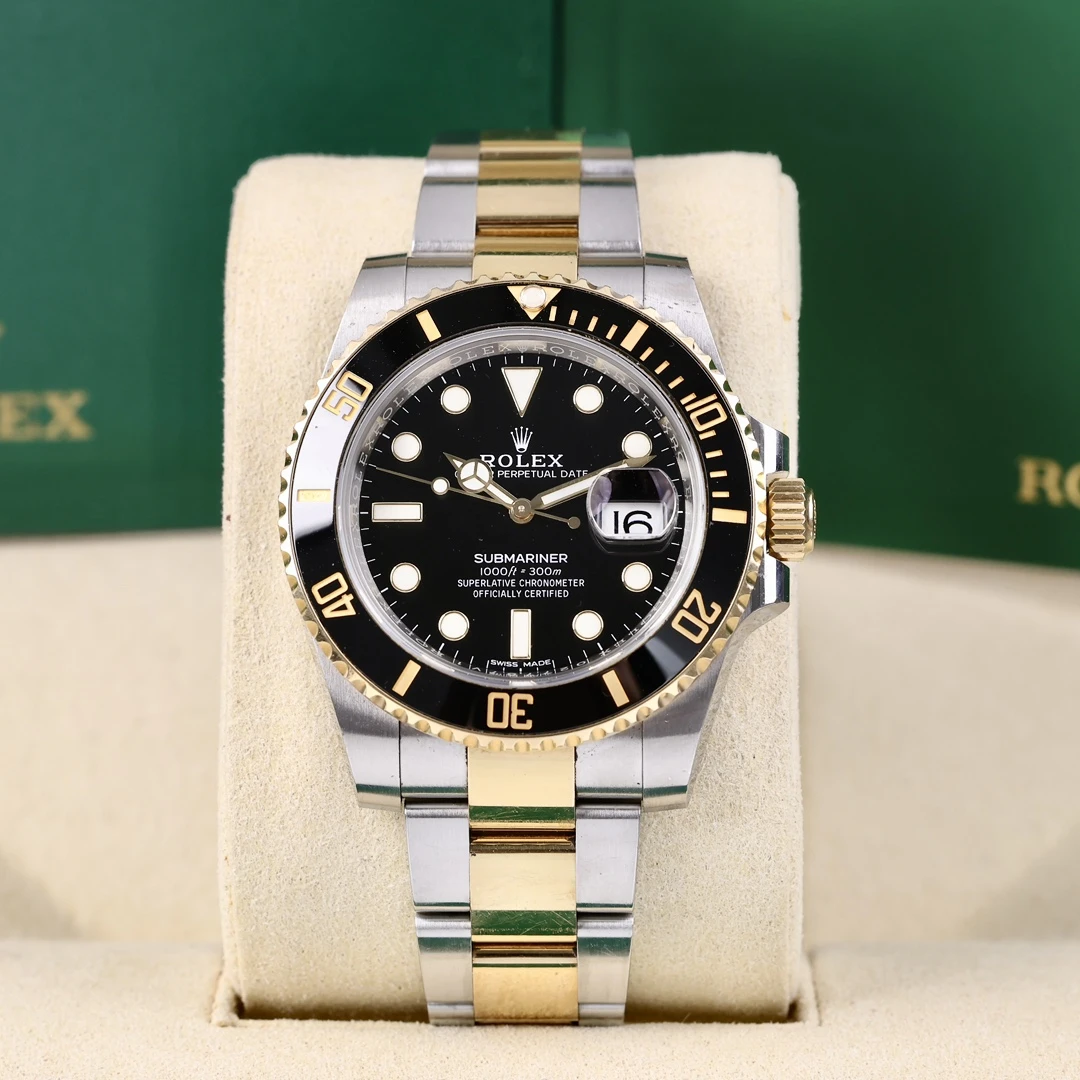 95新 Rolex/劳力士 116613 间金黑水鬼 2018年保卡