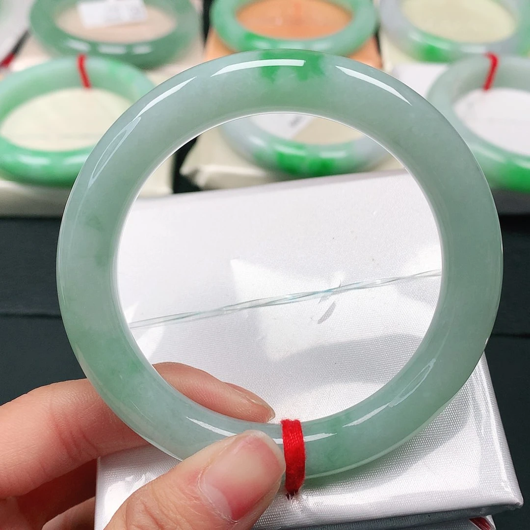 翡翠手镯（圆镯）未镶嵌天然翡翠手镯55