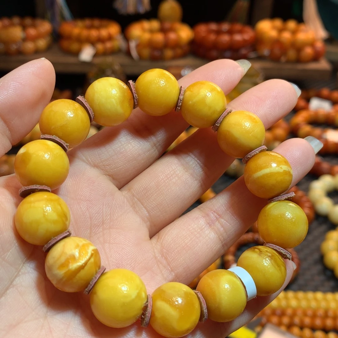 蜜蜡未镶嵌手串蜜蜡手串