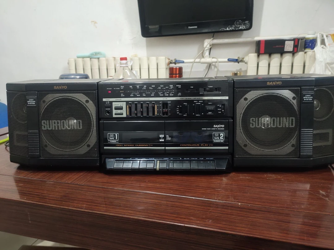 高端三洋双卡立体声收录机音响