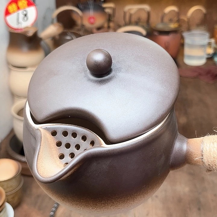 微瑕带盖长把煮茶壶一个1233333333