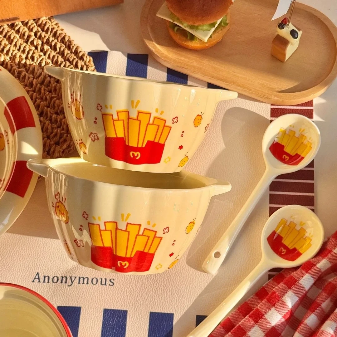 爆款泡面陶瓷碗盘汤碗家用2025年新款高颜值一人食餐具好看加厚