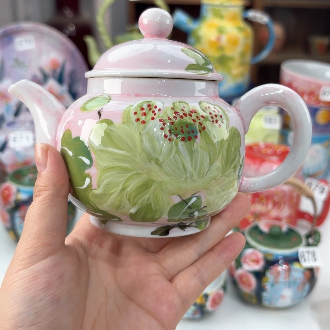 景德镇手绘高温釉下彩陶瓷茶具