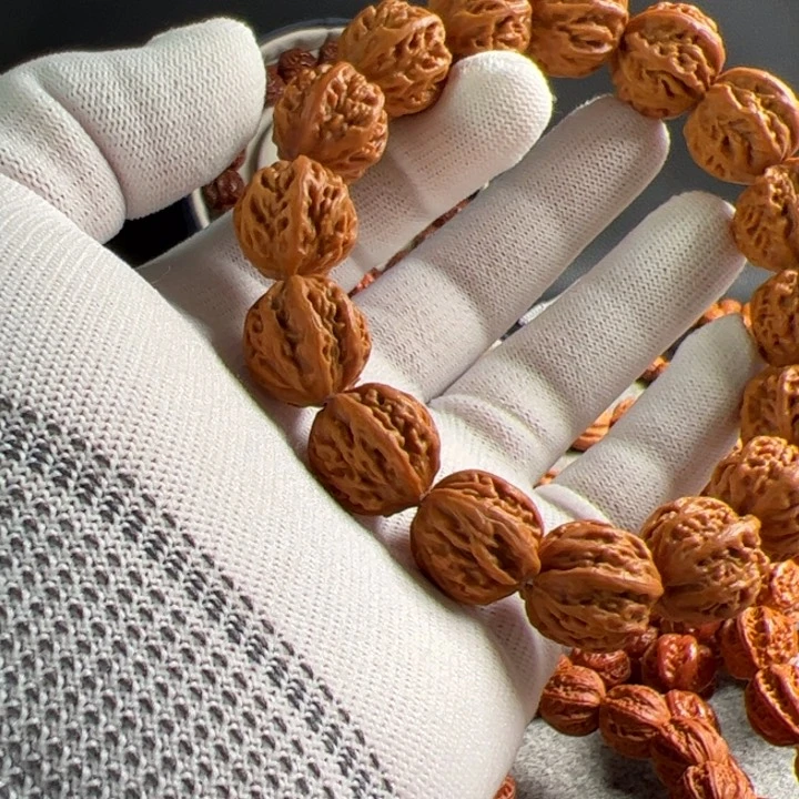 核桃手串/手链柱**.18mm龙脊背八棱野生小核桃