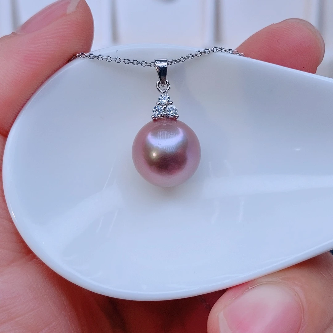 银S925镶嵌颈饰淡水珍珠