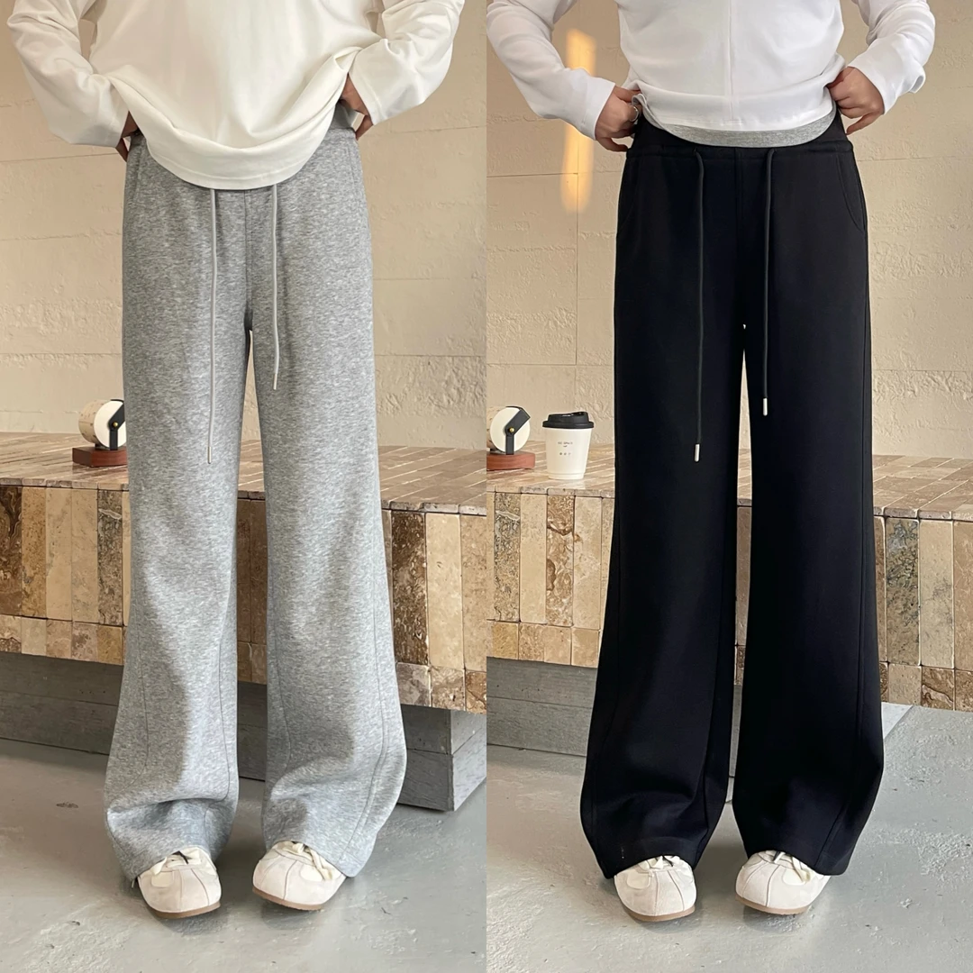 裂渡宣宣【通勤组】微胖大码女春夏百搭显瘦松紧宽松微喇裤ZY503A37