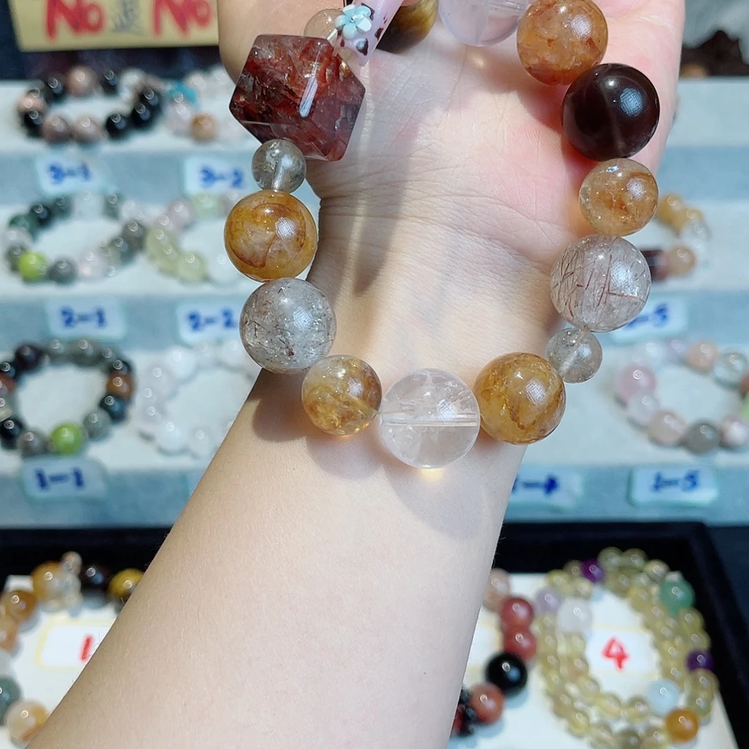 未镶嵌手链烟晶黄